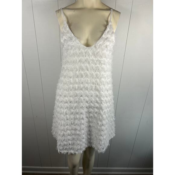 CUPSHE women’s white tassel size small mini dress NWT - Picture 1 of 5